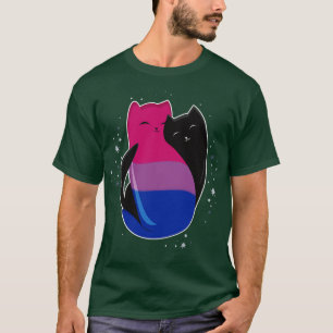 Camiseta Bandeira do Orgulho LGBT de Gato Bissexual