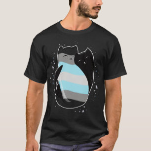 Camiseta Bandeira do Orgulho LGBT do Demiboy Cat