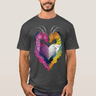 Camiseta Bandeira do Orgulho LGBT dos Dragões da Aroace Bis