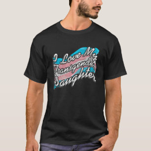 Camiseta Bandeira do Orgulho Lgbt Eu Amo Minha Filha Transg