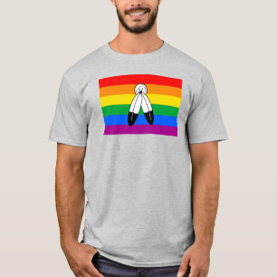 Camiseta Bandeira do Orgulho LGBTQ+ com Duas Espírito