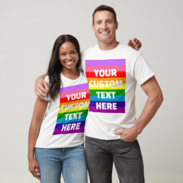 Camiseta Bandeira do Orgulho LGBTQ+ de 9 Listras Arco-íris