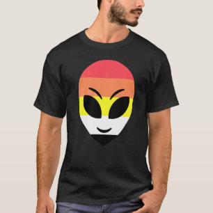 Camiseta Bandeira do Orgulho Litromântico Alien Feliz