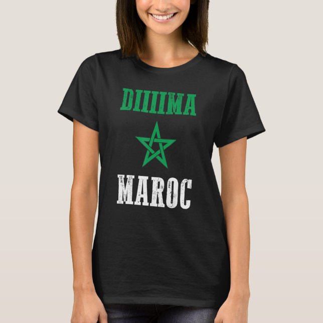 Camiseta Bandeira do Orgulho Marroquino Dima Maroc (Frente)