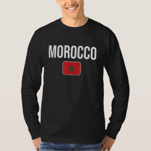 Camiseta Bandeira do orgulho marroquino Vintage