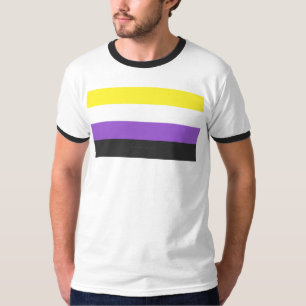 Camiseta Bandeira do Orgulho Não Binário da SlipperyJoe's a
