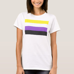 Camiseta Bandeira do Orgulho Não Binário da SlipperyJoe's a