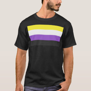 Camiseta Bandeira do Orgulho Não Binário da SlipperyJoe's a