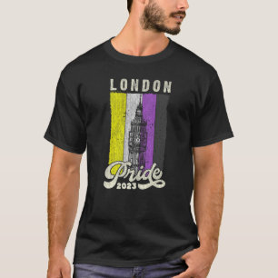 Camiseta Bandeira do Orgulho Não Binário do Big Ben no Lond