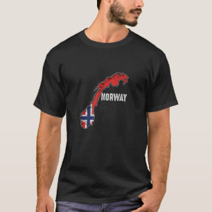 Camiseta Bandeira do Orgulho Norueguês Patriótico Vintage