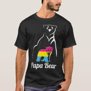 Camiseta Bandeira do Orgulho Pan do Urso do Papa Pansexual