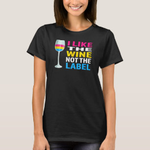 Camiseta Bandeira Do Orgulho Pansexual Eu Gosto Do Vinho E 