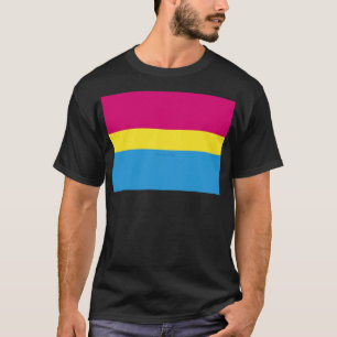 Camiseta bandeira do orgulho pansexual SlipperyJoe rosa âmb