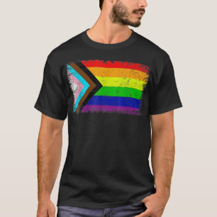 Camiseta Bandeira do Orgulho Progressivo Inclusivo Orgulho