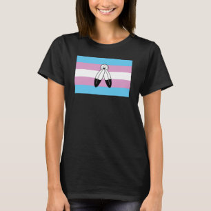 Camiseta Bandeira do Orgulho Trans com Dois Espiros