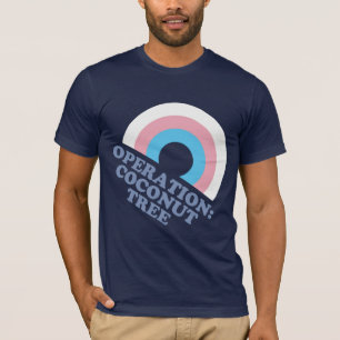 Camiseta Bandeira do Orgulho Trans da Árvore de Coco Kamala
