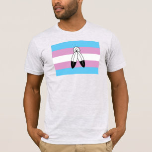 Camiseta Bandeira do Orgulho Trans de Duas Espíritos