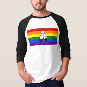 Camiseta bandeira do orgulho two-spirit de SlipperyJoe simb