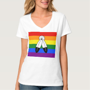 Camiseta bandeira do orgulho two-spirit de SlipperyJoe simb