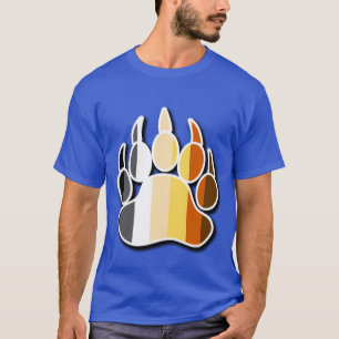 Camiseta bandeira do orgulho urso gay sombra profunda Pata