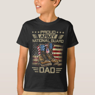 Camiseta Bandeira do Pai Orgulhoso da Guarda Nacional Famíl