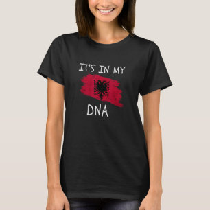 Camiseta Bandeira do País da Albânia Está no meu DNA Patrio