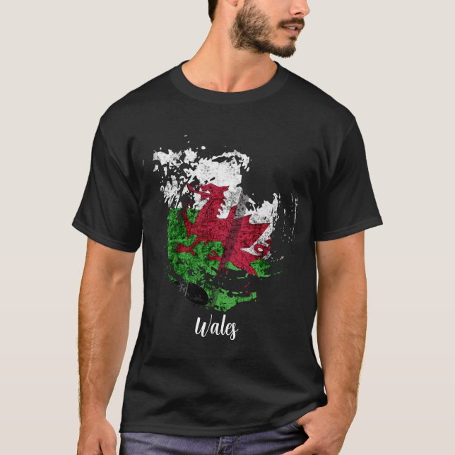 Camiseta bandeira do País de Gales (Frente)