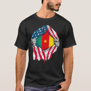 Camiseta Bandeira do País Dentro de Sangue Americano Camarõ