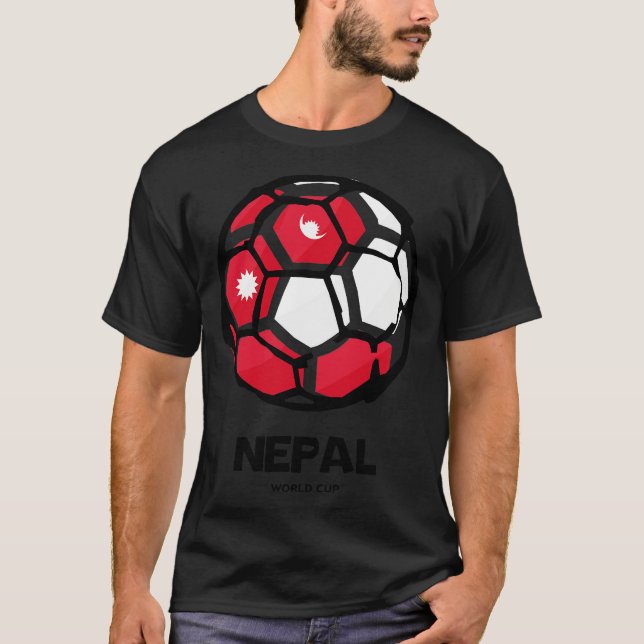 Camiseta Bandeira do País Nepal (Frente)