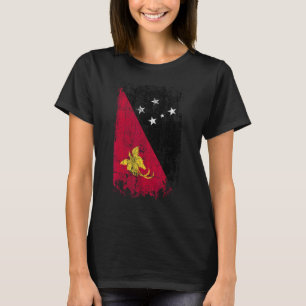 Camiseta Bandeira do País Souvenir Grunge Flag Papua Nova G