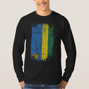 Camiseta Bandeira do País Souvenir Grunge Flag Ruanda