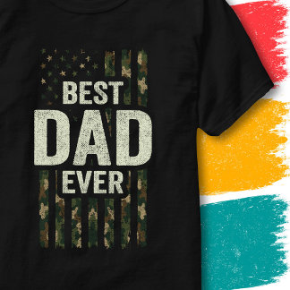 Camiseta Bandeira do Papai ao Ar Livre Melhor Papai Já Camu
