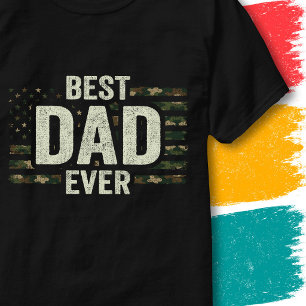 Camiseta Bandeira do Papai ao Ar Livre Melhor Papai Já Camu