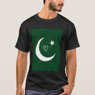 Camiseta Bandeira do Paquistão Coração Paquistanês Orgulhos