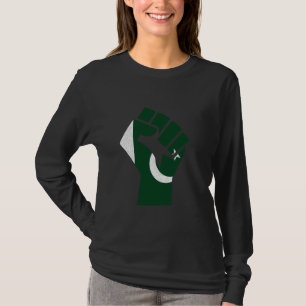 Camiseta Bandeira do Paquistão Raízes Paquistanesas Punho P