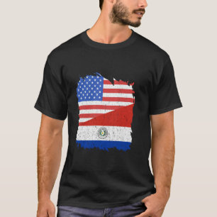 Camiseta Bandeira do Paraguai Orgulho Paraguaio EUA Vintage