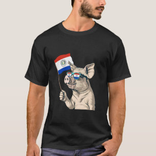 Camiseta Bandeira do Paraguai Raízes Paraguaia Porco Orgulh