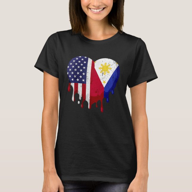 Camiseta Bandeira do Patrimônio Americano das Filipinas (Frente)