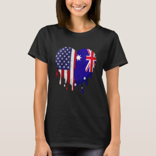 Camiseta Bandeira do Patrimônio Australiano Americano Mês d