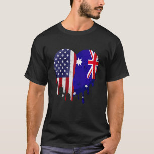 Camiseta Bandeira do Patrimônio Australiano Americano Mês d