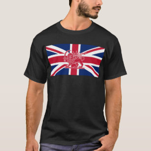 Camiseta Bandeira do Patrimônio Britânico-Iraniano   Leão e