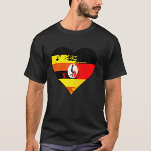 Camiseta Bandeira do Patrimônio Cardíaco Alemão e Ugandense