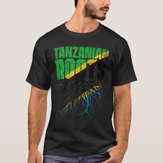 Camiseta Bandeira do Patrimônio da Tanzânia Roots Tanzânia (Frente)