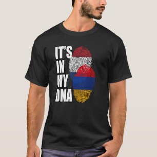Camiseta Bandeira do Patrimônio de DNA Misto Armênio e Hola