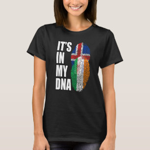 Camiseta Bandeira do Patrimônio de DNA Misto Irlandês e Isl