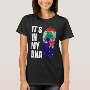 Camiseta Bandeira do Patrimônio de DNA Misto Libanês e Aust