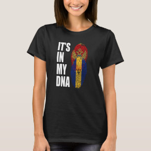 Camiseta Bandeira do Patrimônio de Mistura de DNA Barbadian
