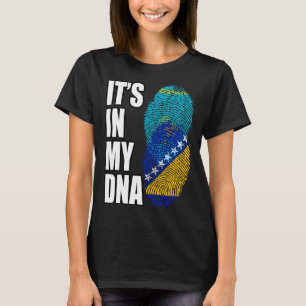Camiseta Bandeira do Patrimônio de Mistura de DNA Bósnio e