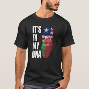 Camiseta Bandeira do Patrimônio do ADN Misturado Da Libéria