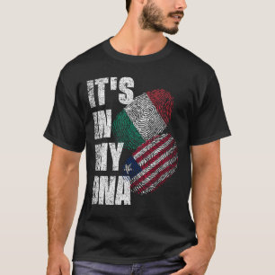 Camiseta Bandeira Do Patrimônio Do ADN Misturado Da Libéria
